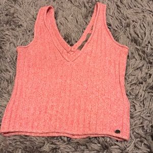 guess brand pink sweater crop top